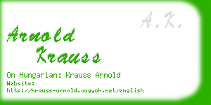 arnold krauss business card